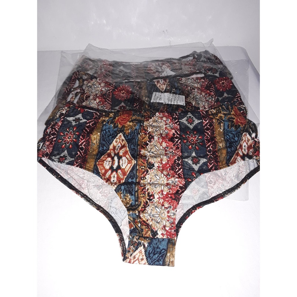 NIP 3 Pairs Bear Dance Moroccan Print Panty Panties Set of 3 Small